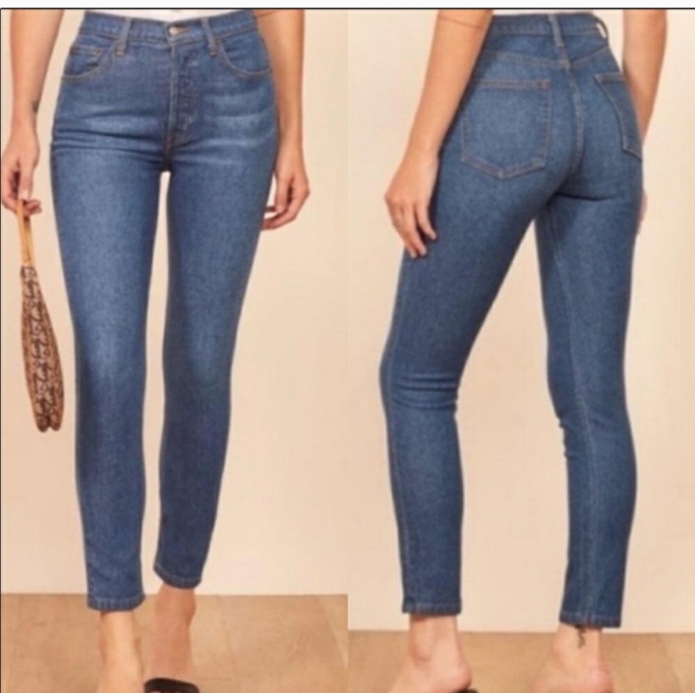 REFORMATION Serena High Skinny Crop W/ button fly | CANNES